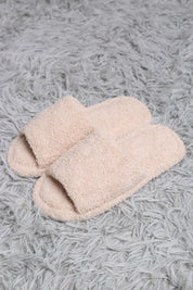 mySundaze Solid Color Open Toe Soft Microfiber Slippers
