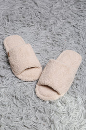 mySundaze Solid Color Open Toe Soft Microfiber Slippers