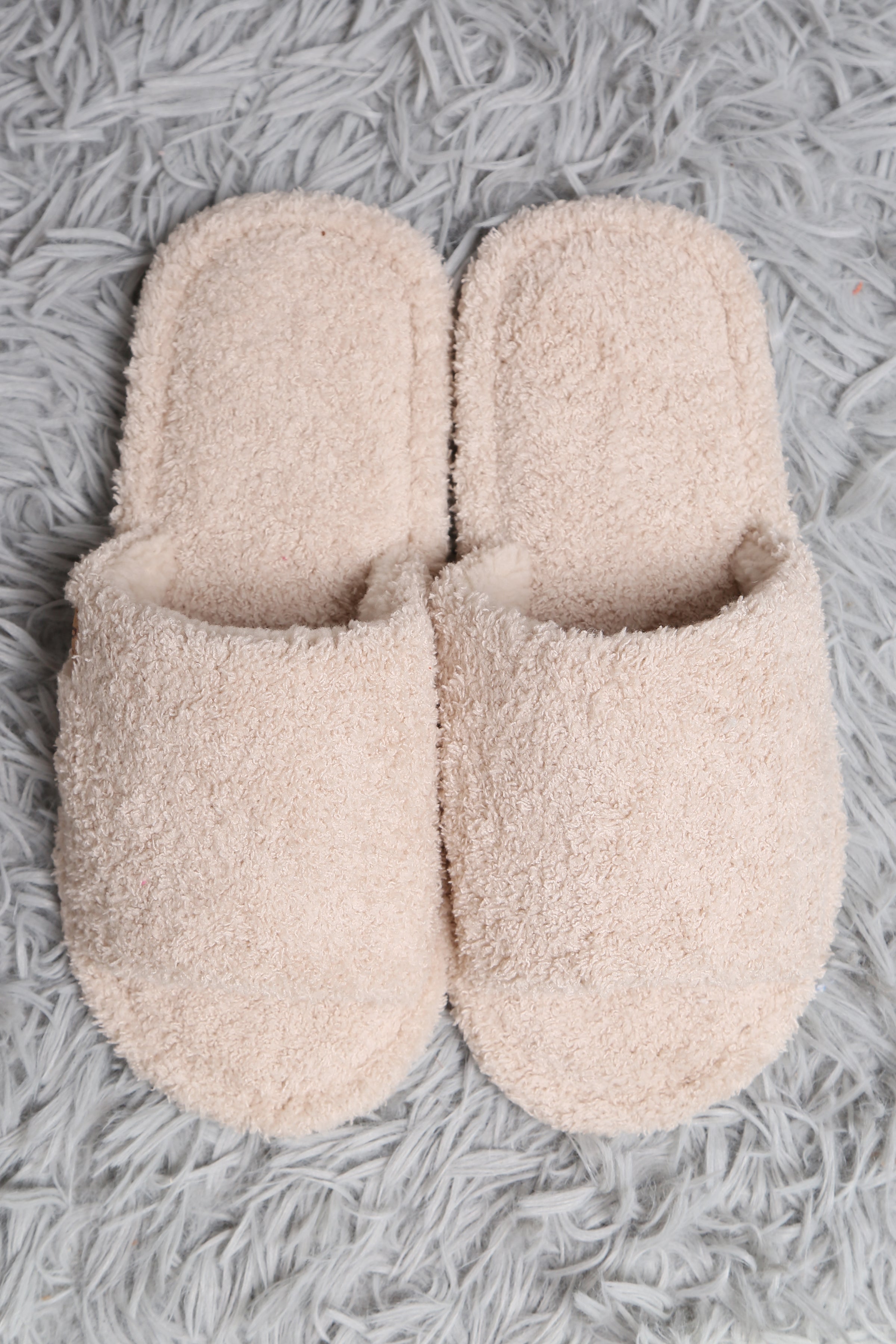 mySundaze Solid Color Open Toe Soft Microfiber Slippers