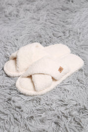 mySundaze Solid Color Open Toe Soft Microfiber Slippers