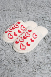 mySundaze Red Hearts Soft Microfiber Slippers