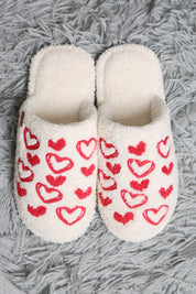 mySundaze Red Hearts Soft Microfiber Slippers