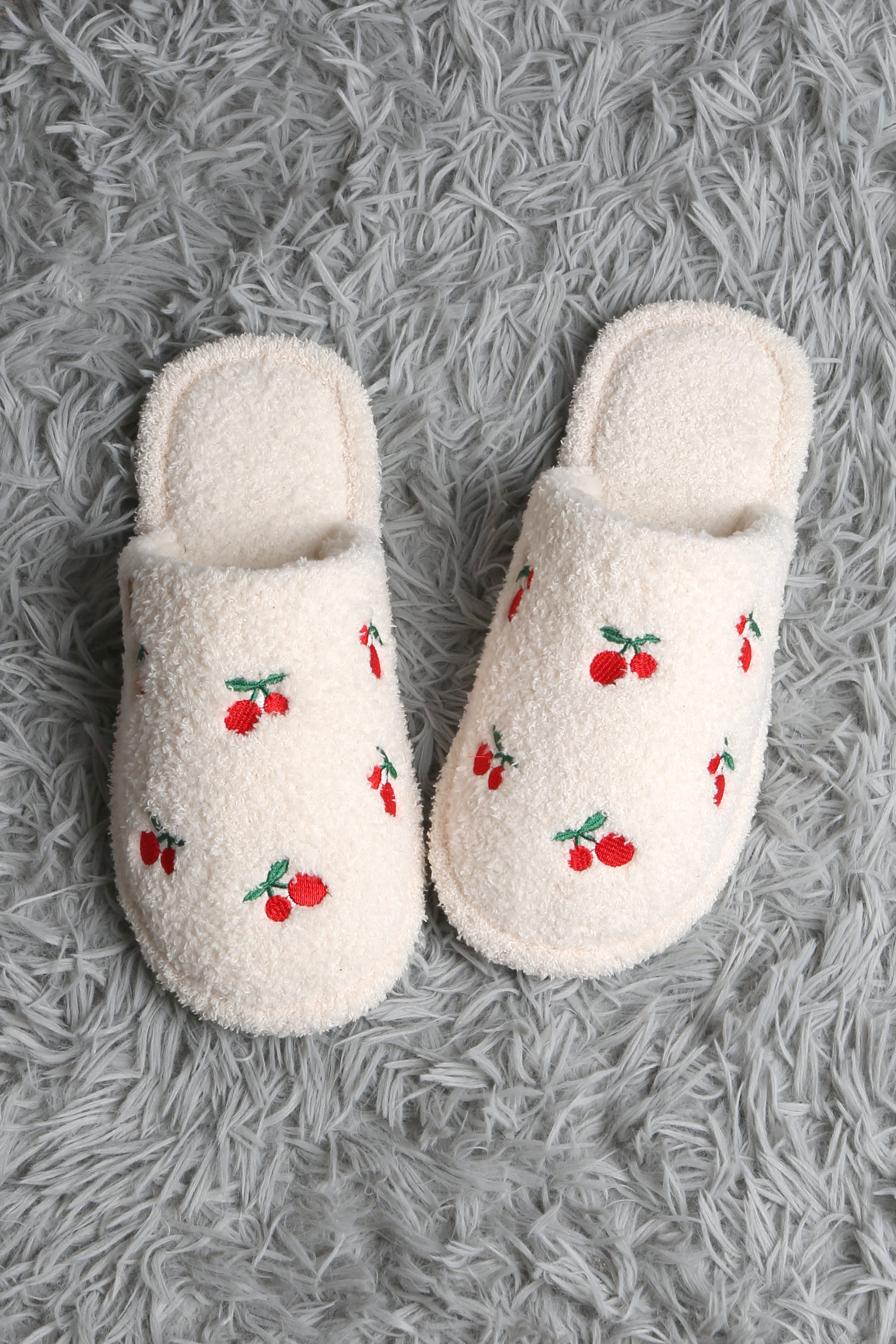 mySundaze Red Cherry Soft Microfiber Slippers
