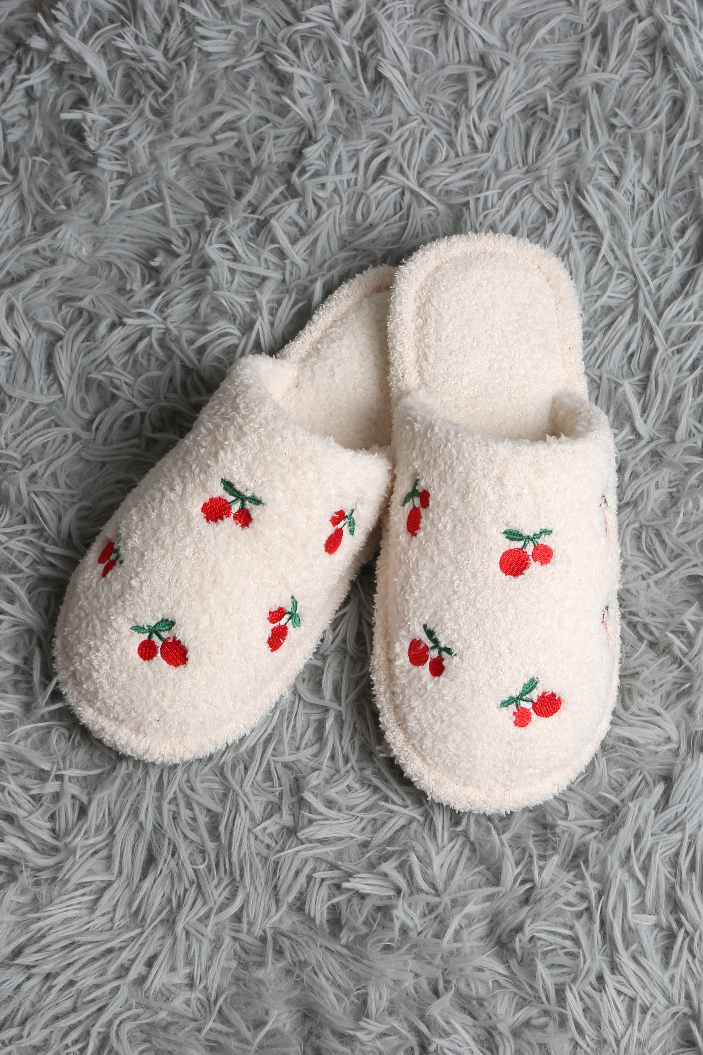 mySundaze Red Cherry Soft Microfiber Slippers