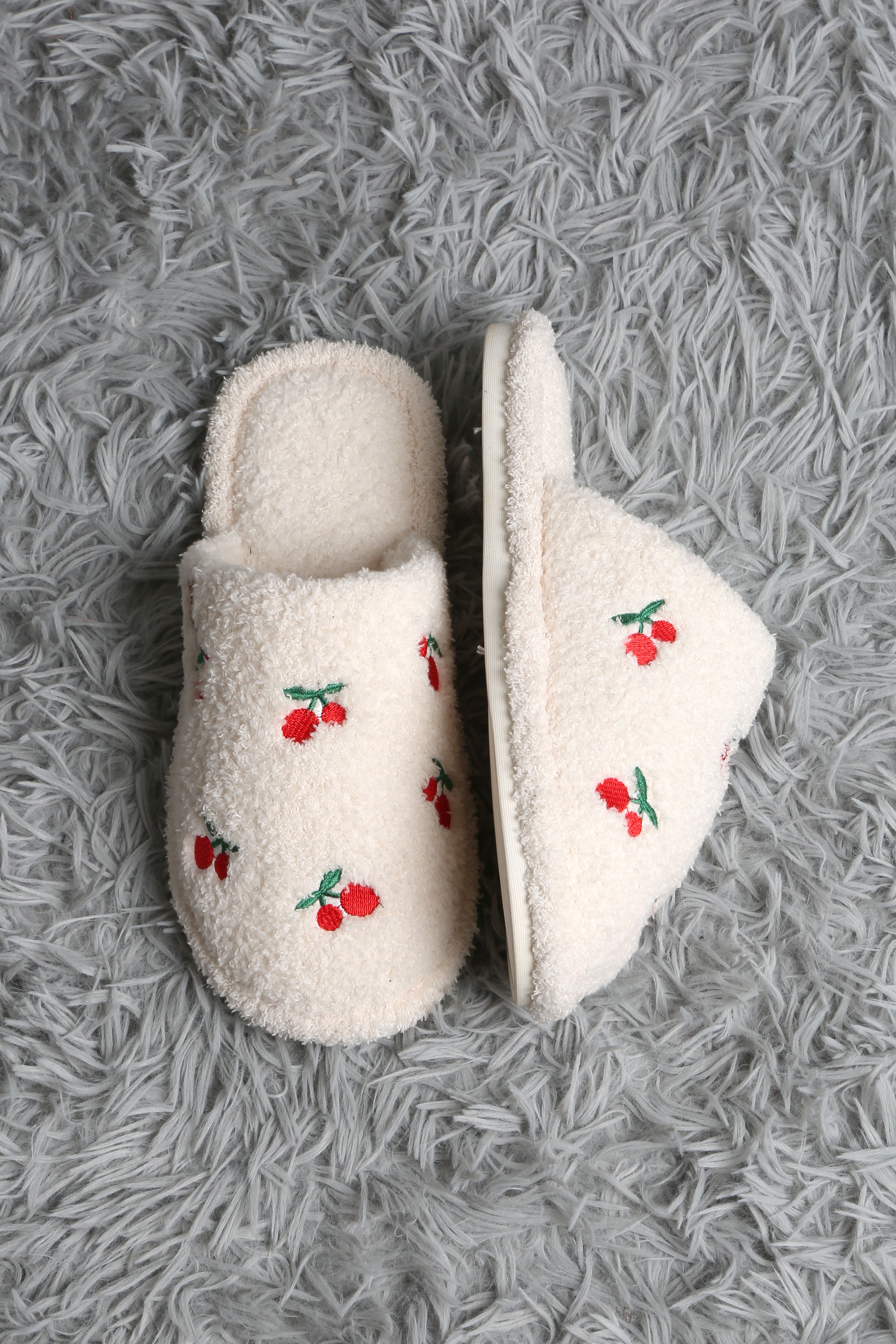mySundaze Red Cherry Soft Microfiber Slippers