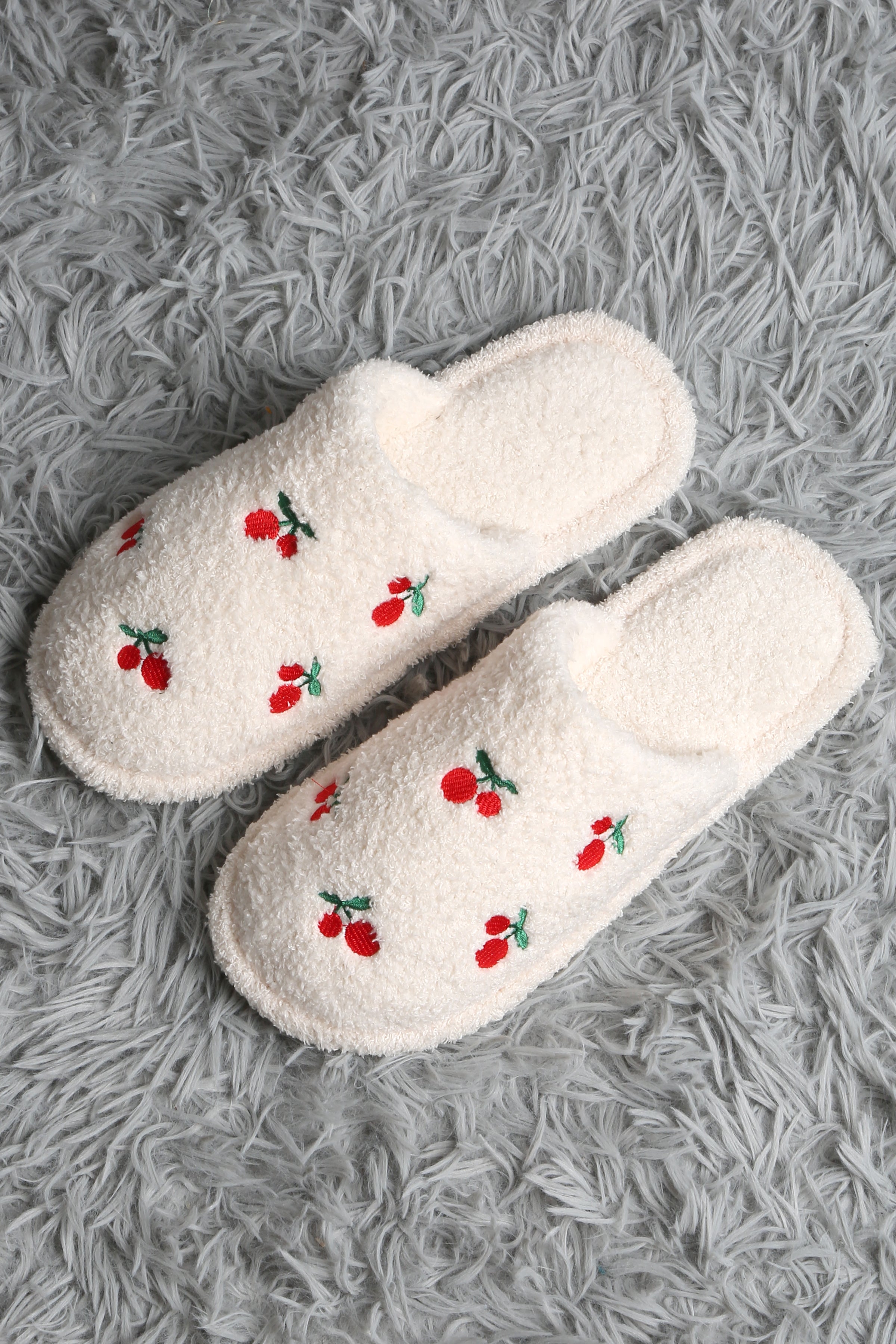 mySundaze Red Cherry Soft Microfiber Slippers