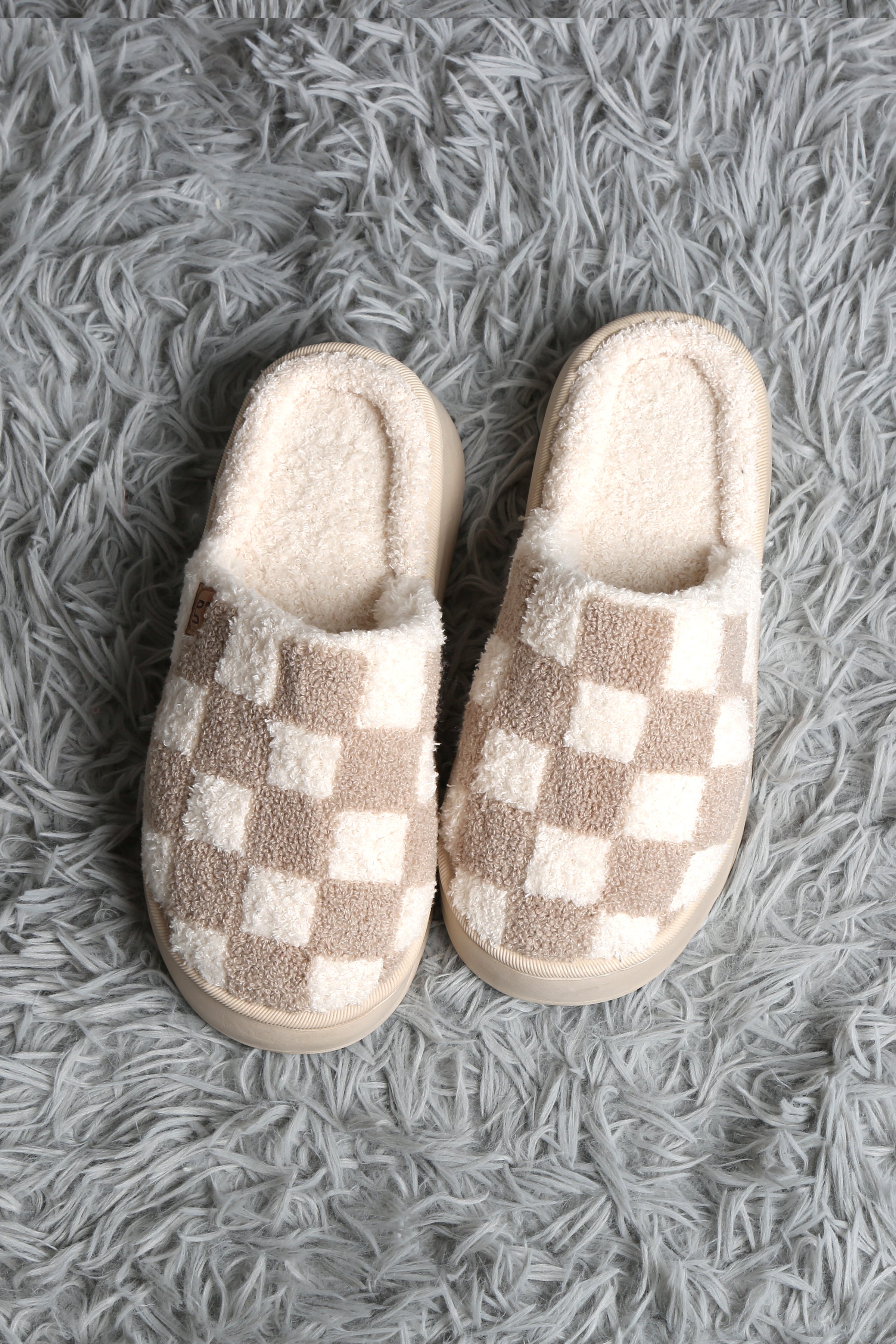 mySundaze Checkered High Sole Soft Microfiber Slippers
