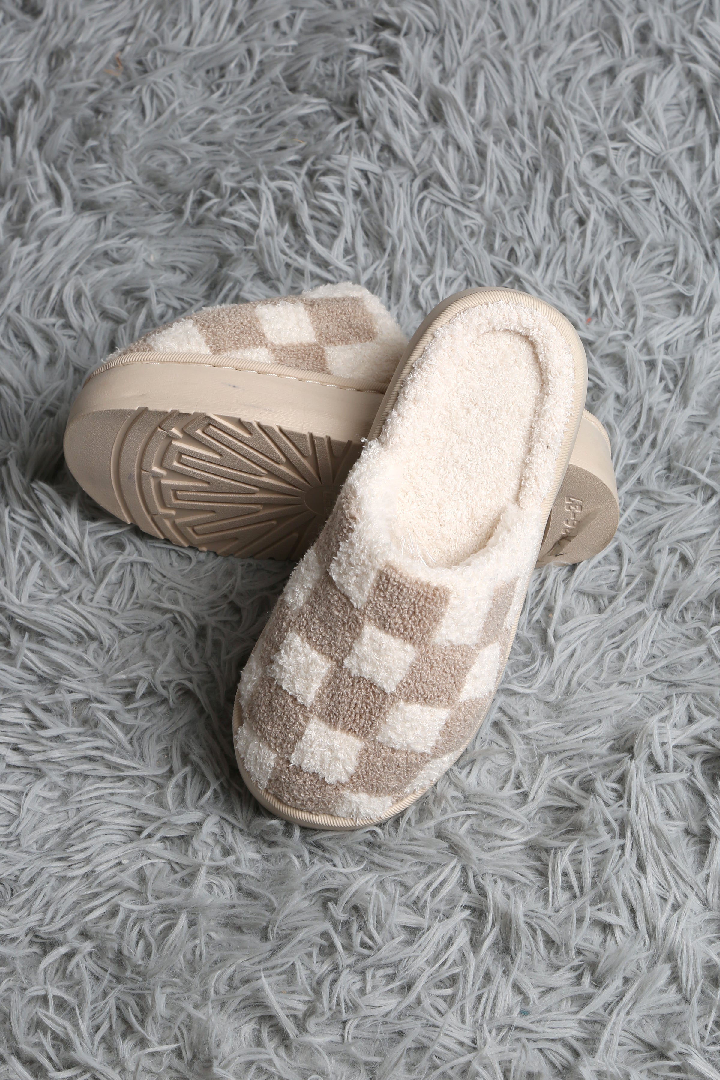 mySundaze Checkered High Sole Soft Microfiber Slippers