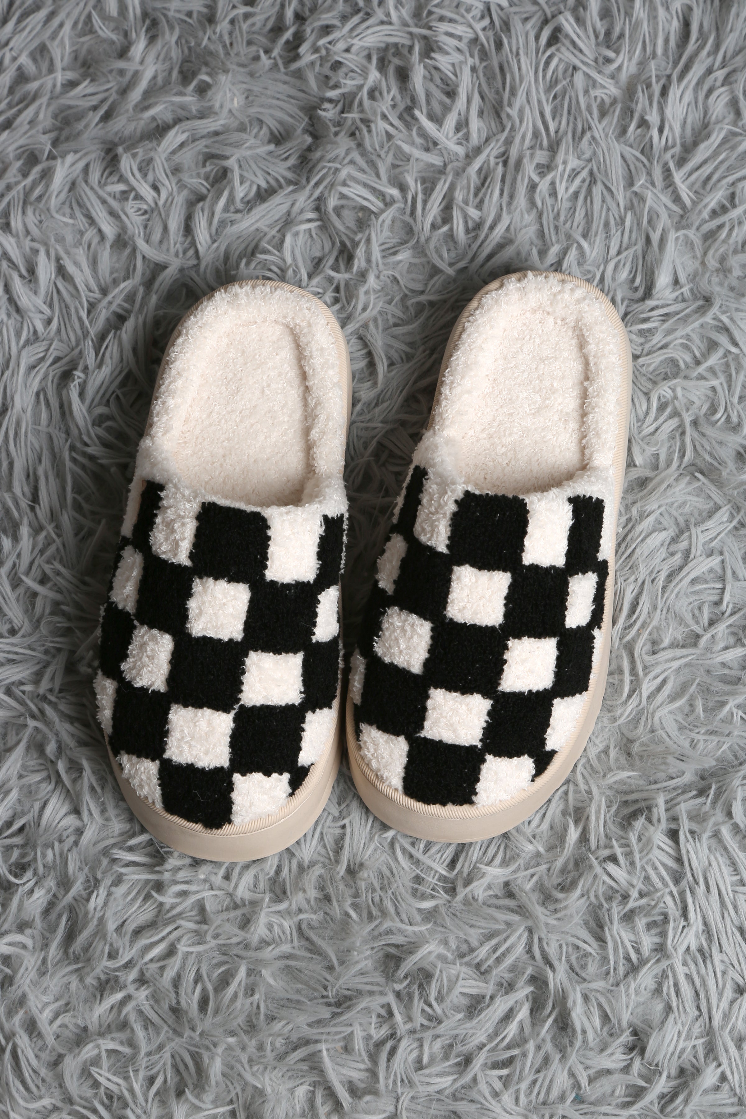 mySundaze Checkered High Sole Soft Microfiber Slippers