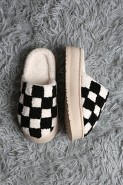 mySundaze Checkered High Sole Soft Microfiber Slippers