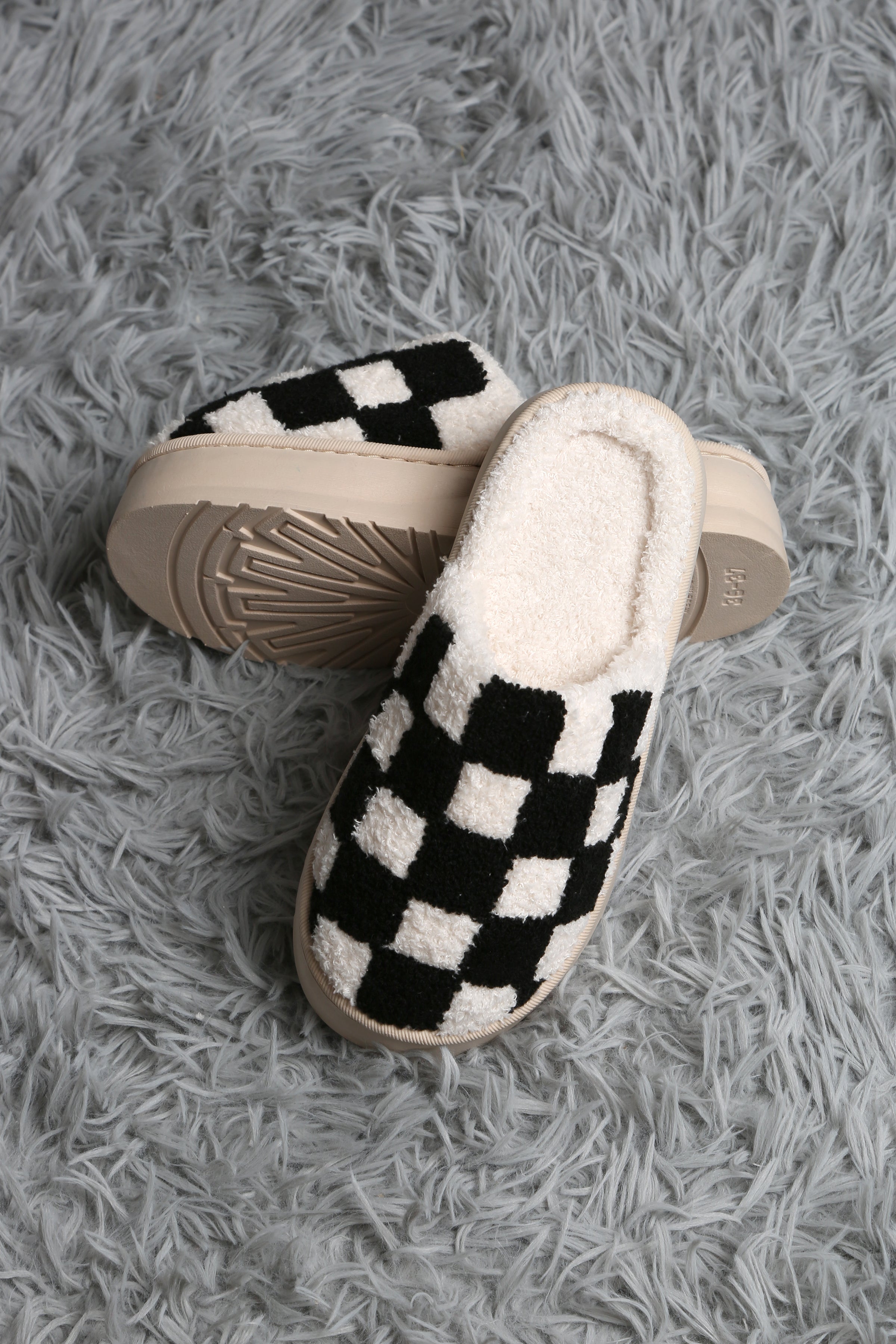mySundaze Checkered High Sole Soft Microfiber Slippers