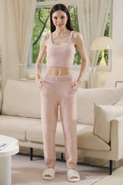 mySundaze Solid Color Microfiber Loungewear Pants