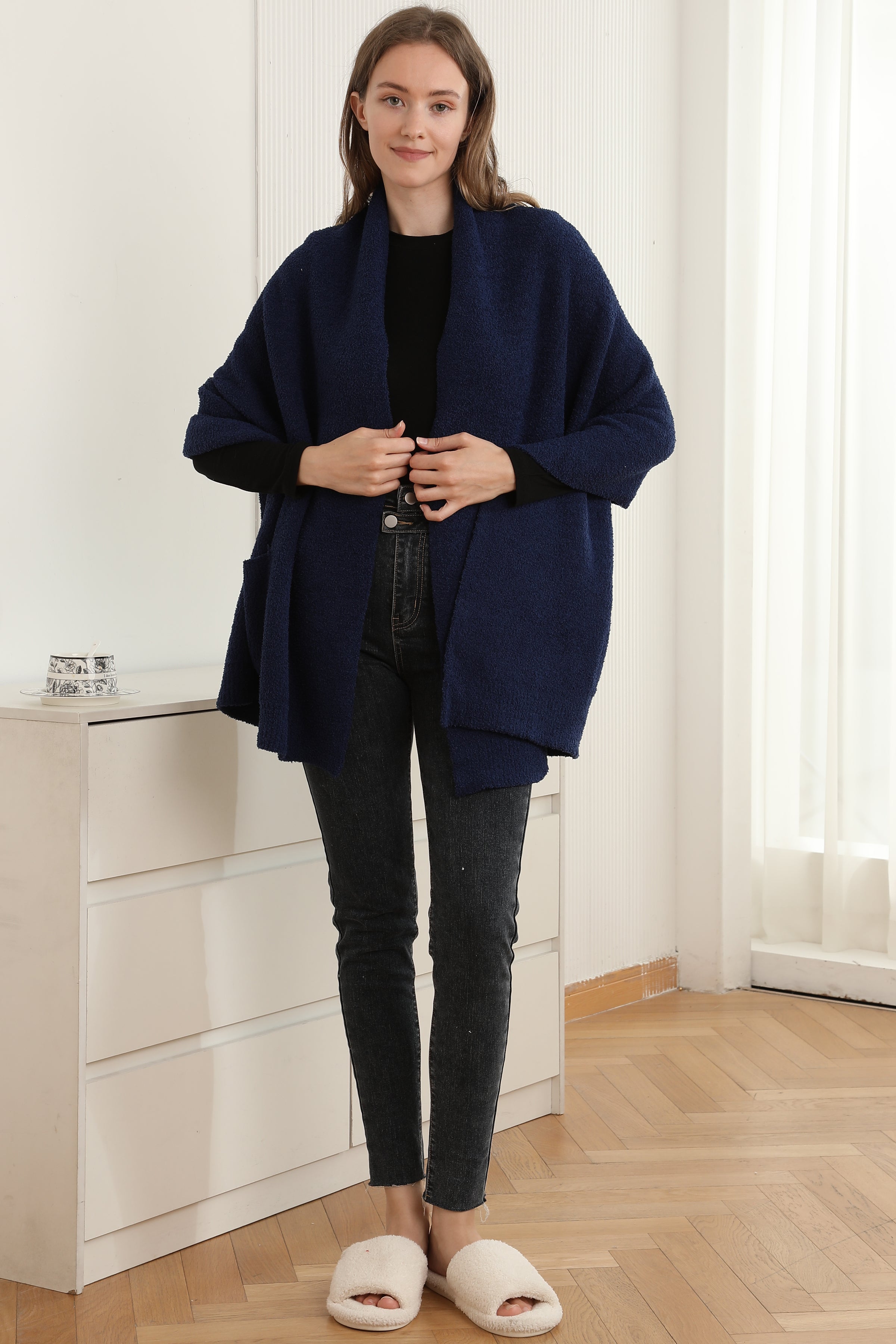 mySundaze Solid Color Microfiber Shawl w/ Pockets