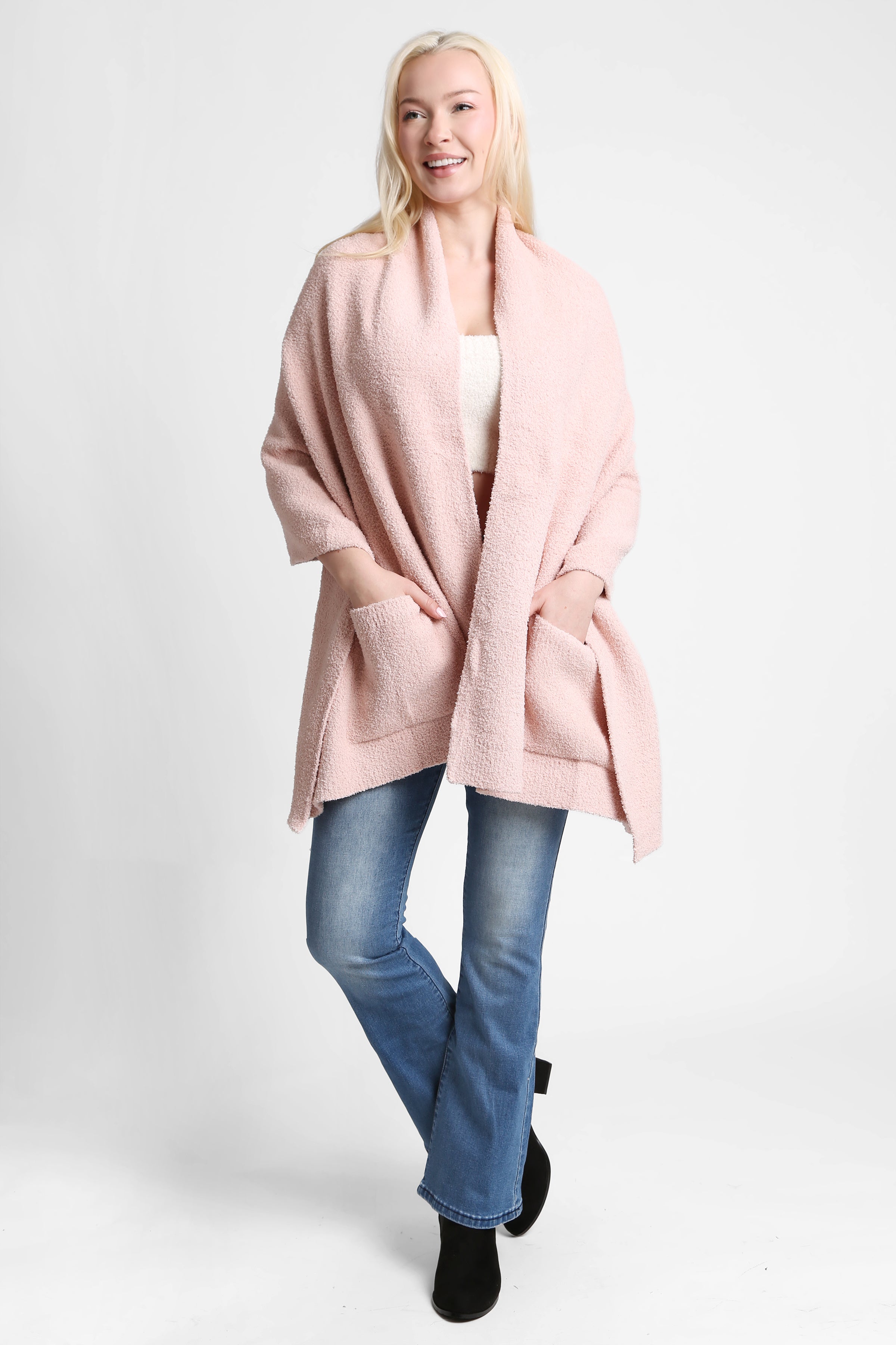 mySundaze Solid Color Microfiber Shawl w/ Pockets