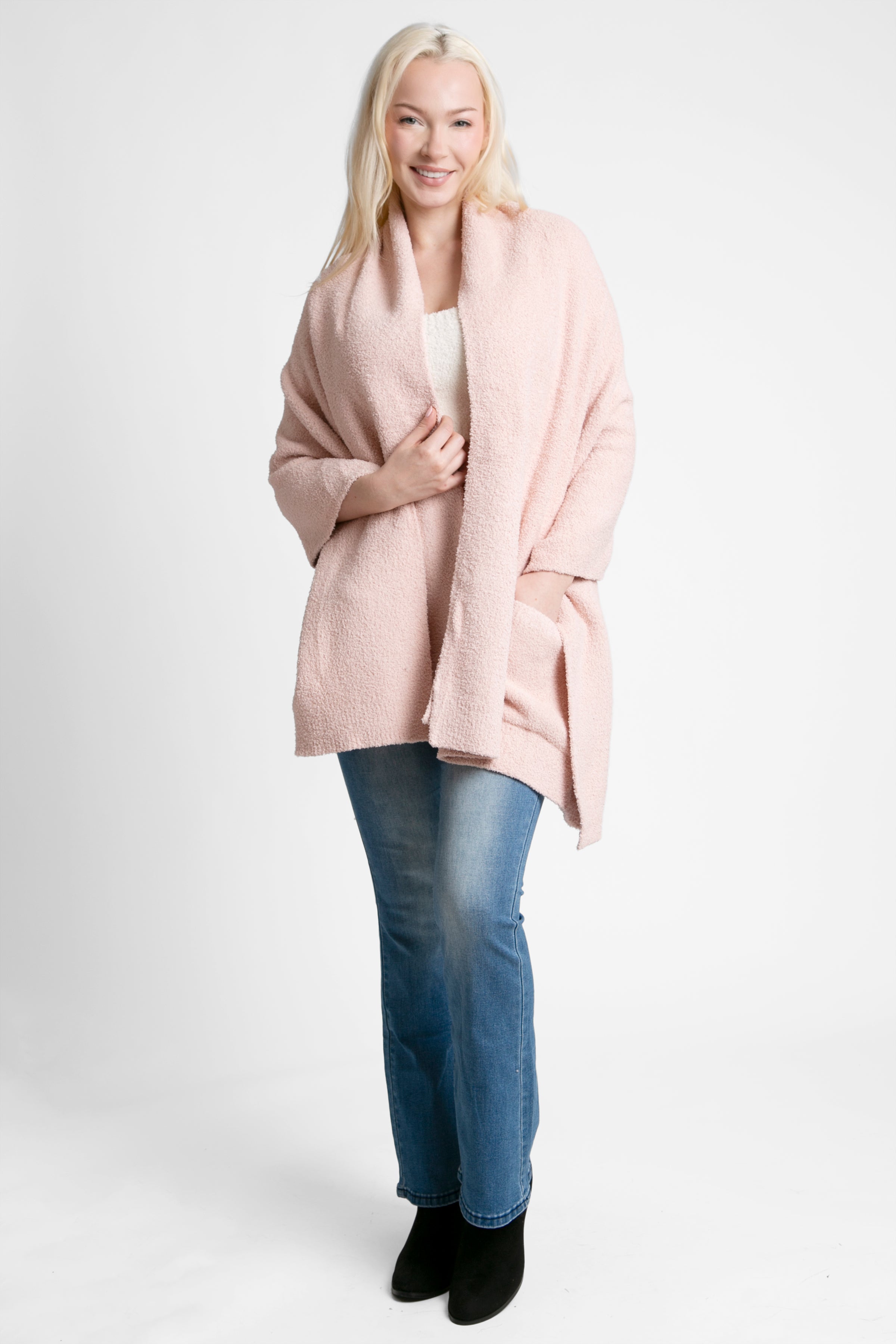 mySundaze Solid Color Microfiber Shawl w/ Pockets