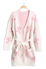 mySundaze Pink Ribbon Soft Microfiber Robe with Belt and Pockets