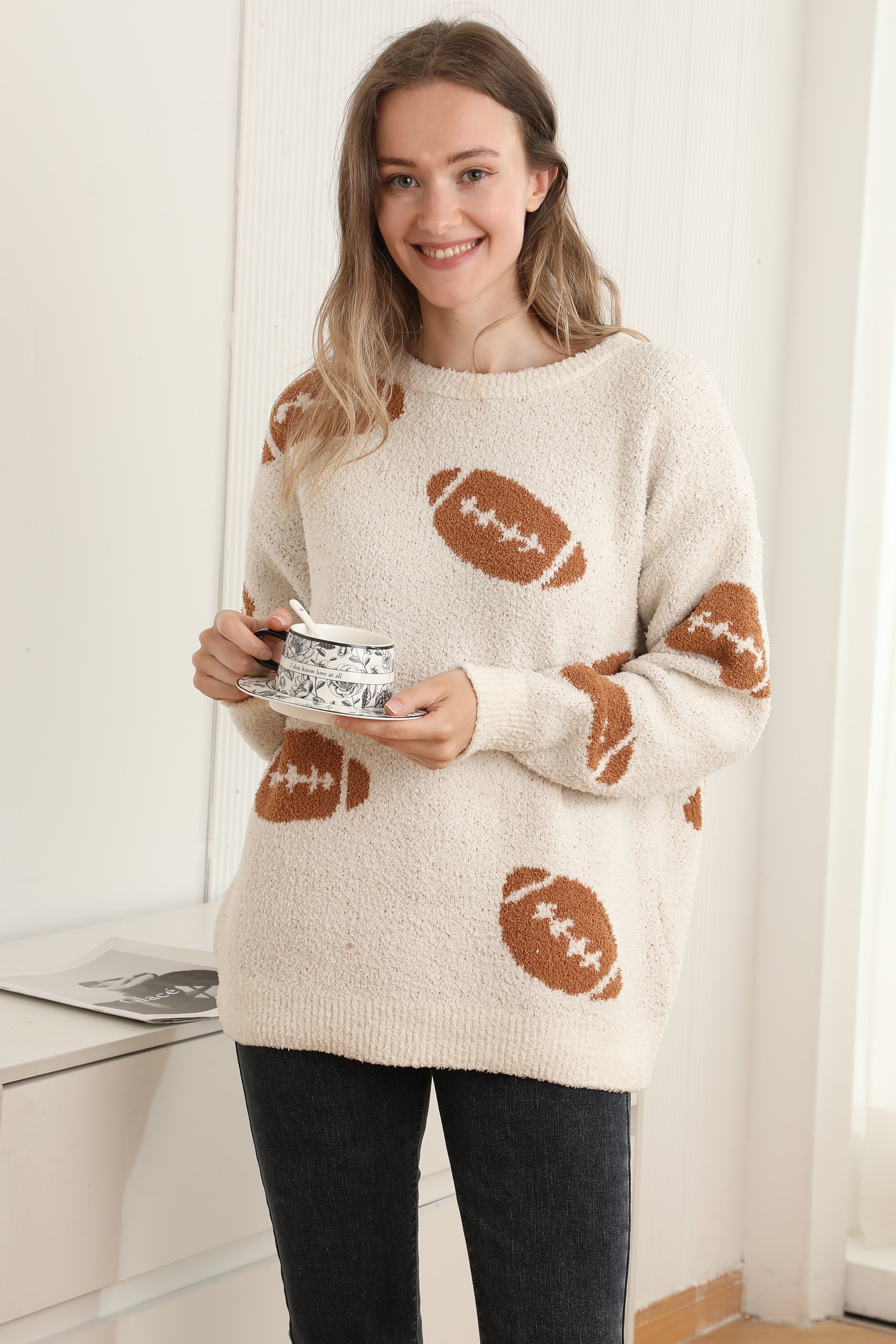 mySundaze Football Microfiber Sweater