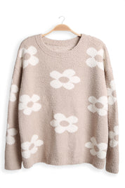 mySundaze Daisy Print Microfiber Sweater