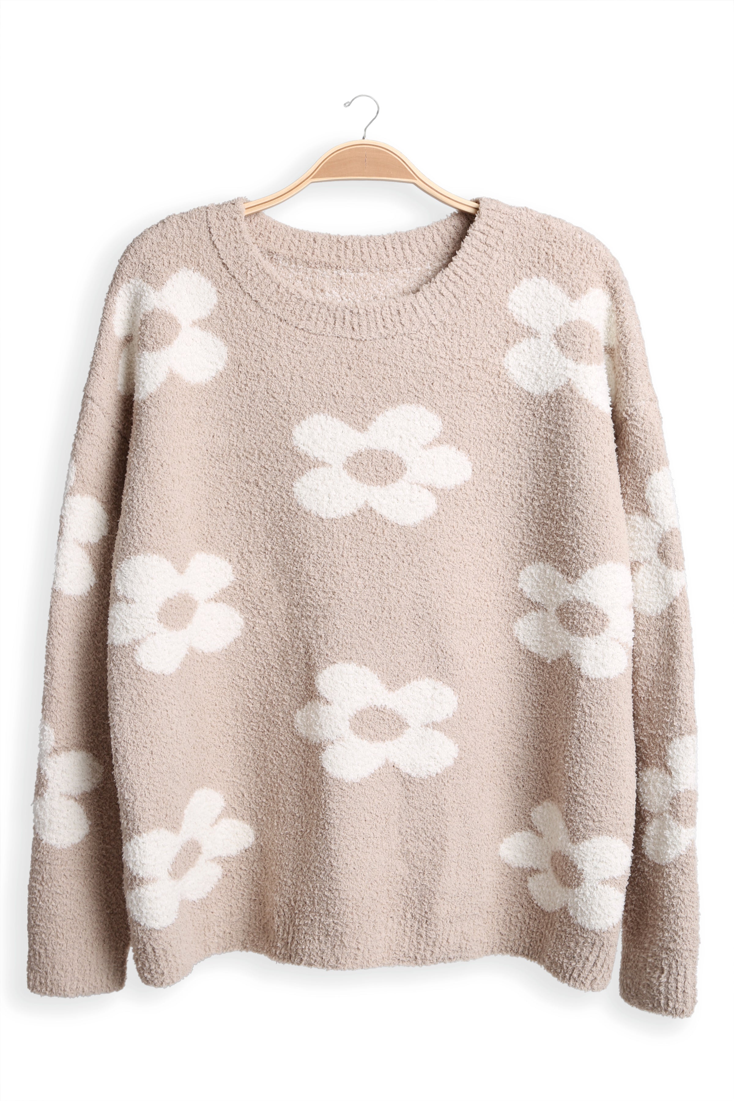 mySundaze Daisy Print Microfiber Sweater