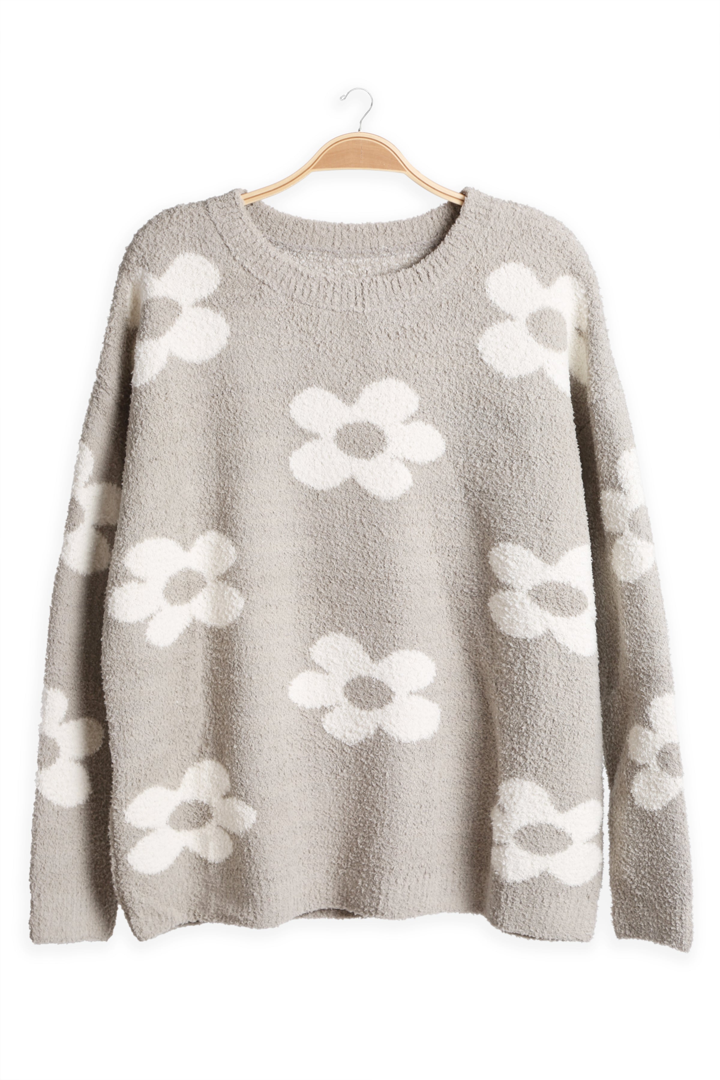 mySundaze Daisy Print Microfiber Sweater