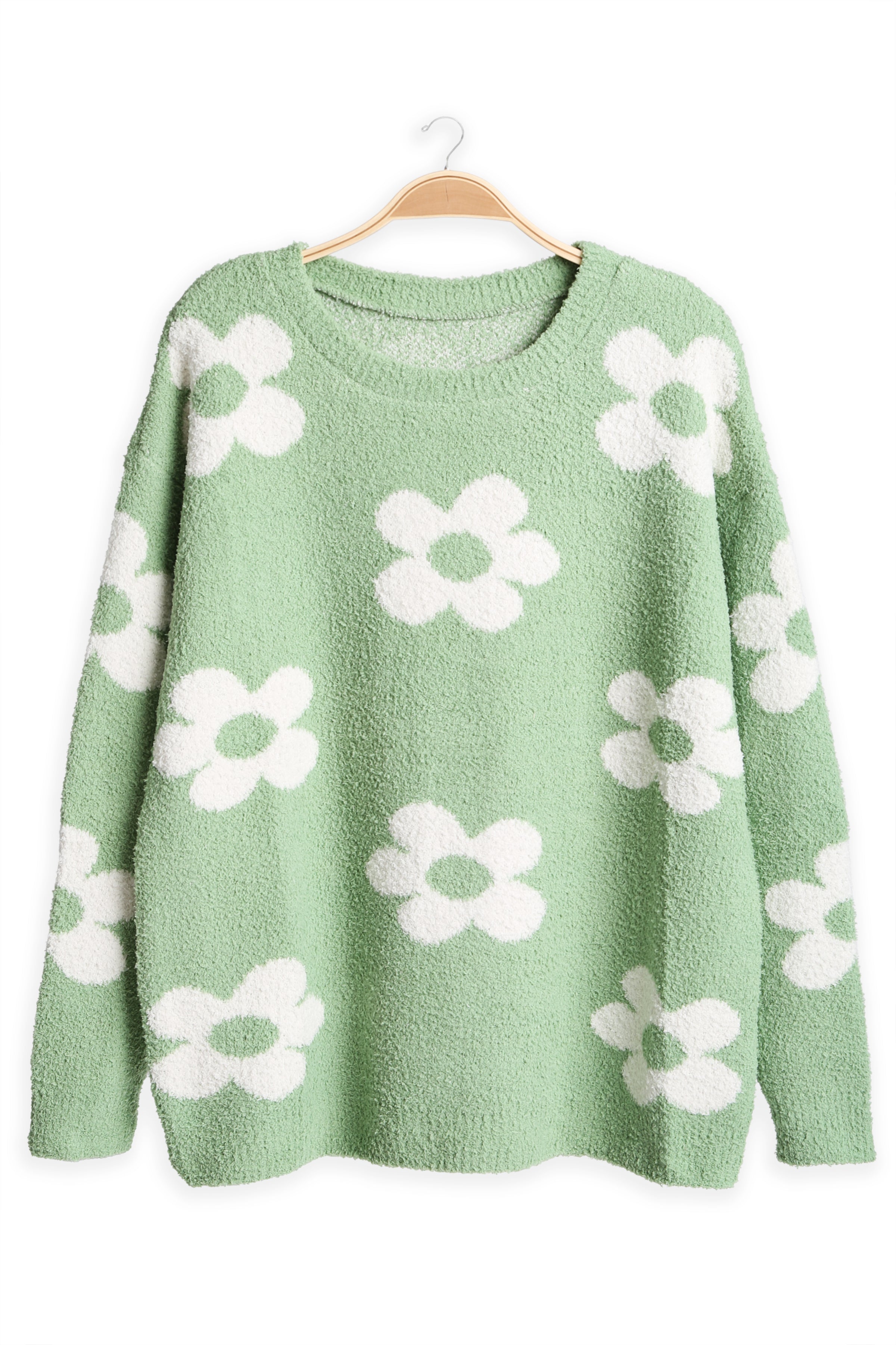mySundaze Daisy Print Microfiber Sweater