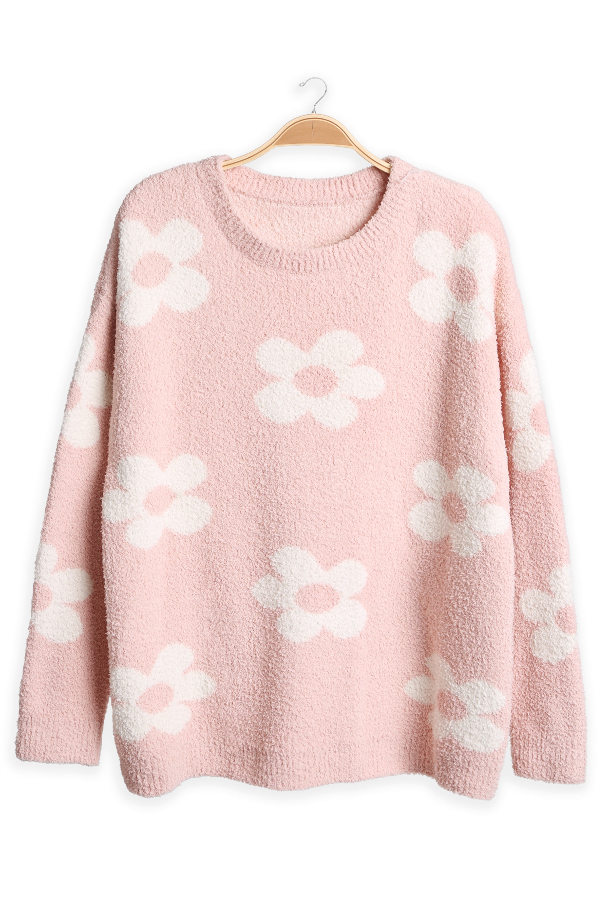 mySundaze Daisy Print Microfiber Sweater