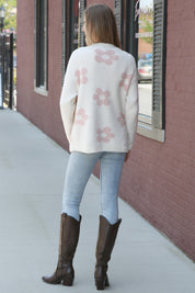 mySundaze Daisy Print Microfiber Sweater