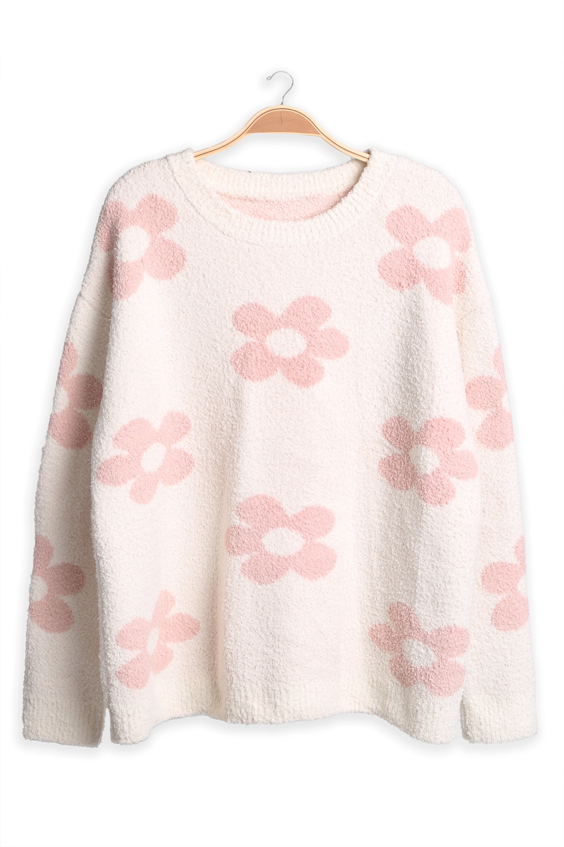 mySundaze Daisy Print Microfiber Sweater
