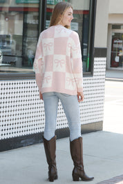 mySundaze Checkered/Ribbons Microfiber Sweater