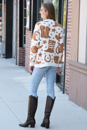 mySundaze Cowboy/Cowgirl Theme Microfiber Sweater
