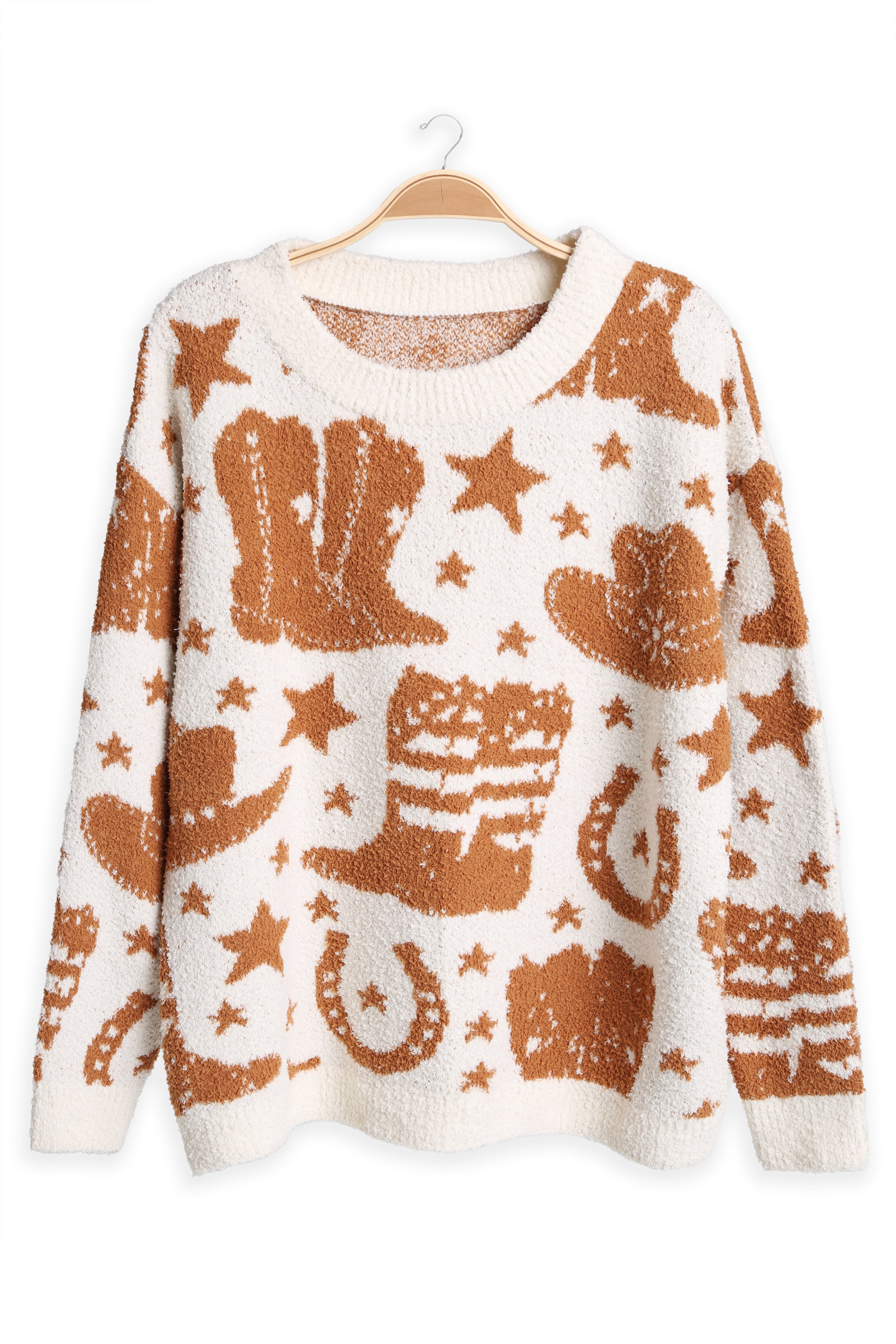 mySundaze Cowboy/Cowgirl Theme Microfiber Sweater