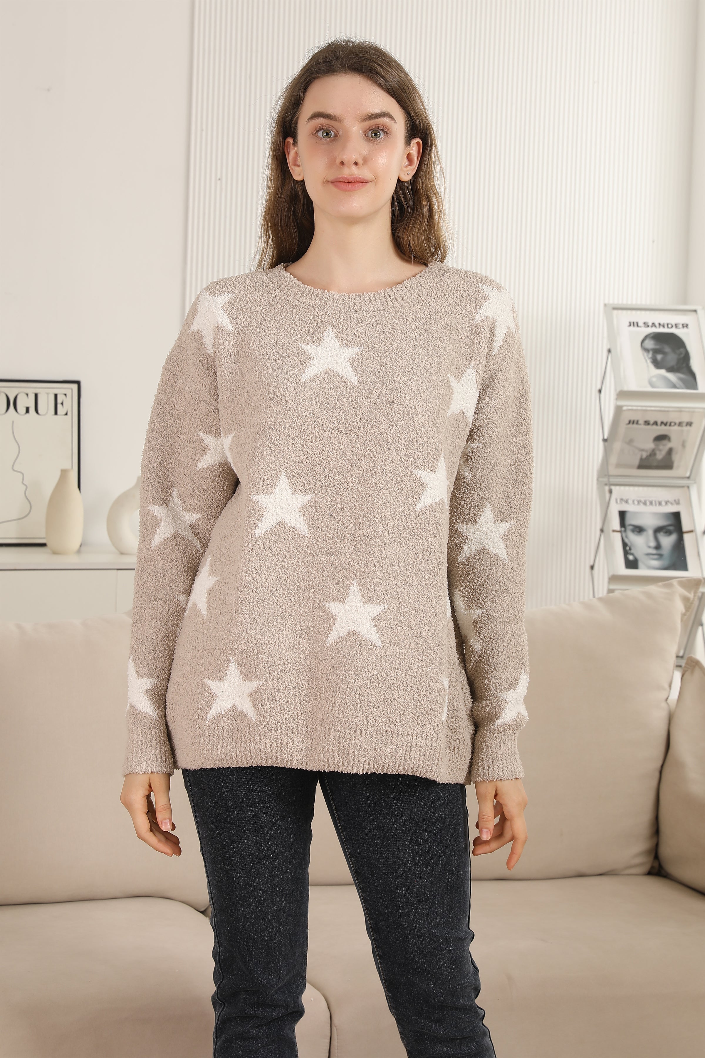 mySundaze Stars Microfiber Sweater