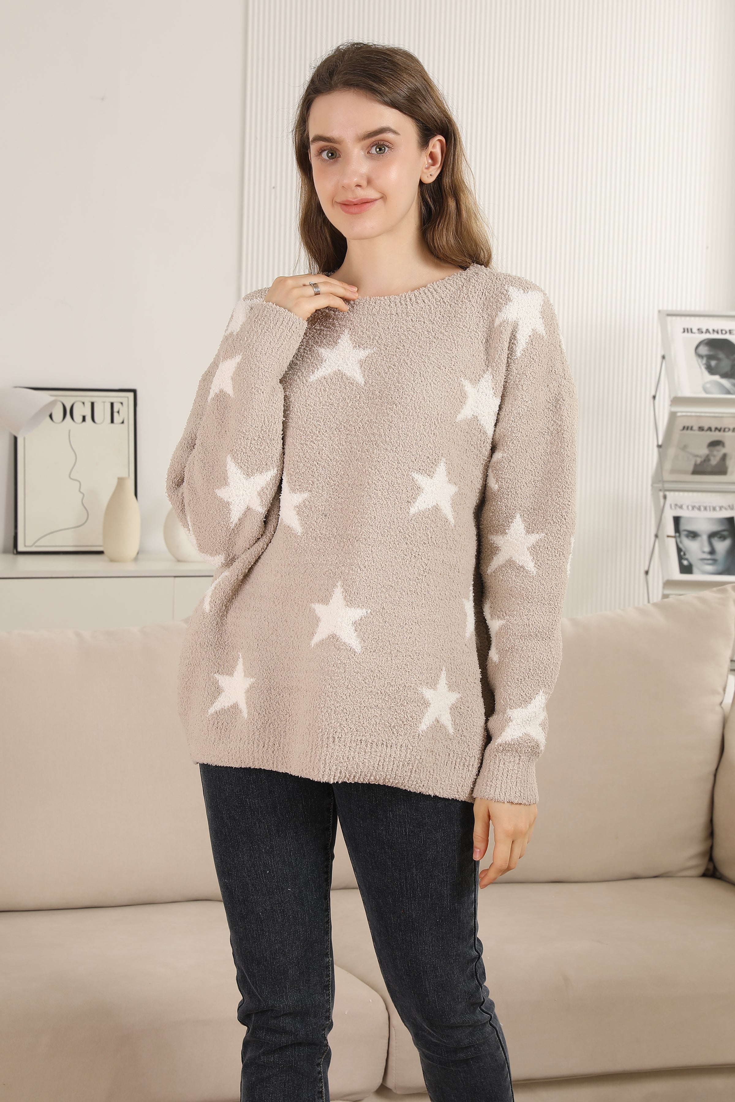mySundaze Stars Microfiber Sweater
