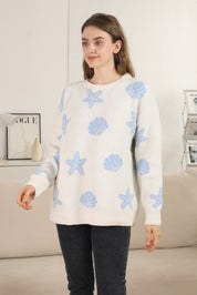 mySundaze Sea Shells Microfiber Sweater