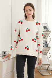 mySundaze Cherry Microfiber Sweater