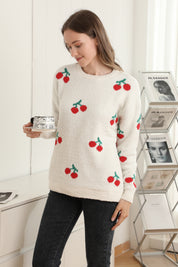 mySundaze Cherry Microfiber Sweater