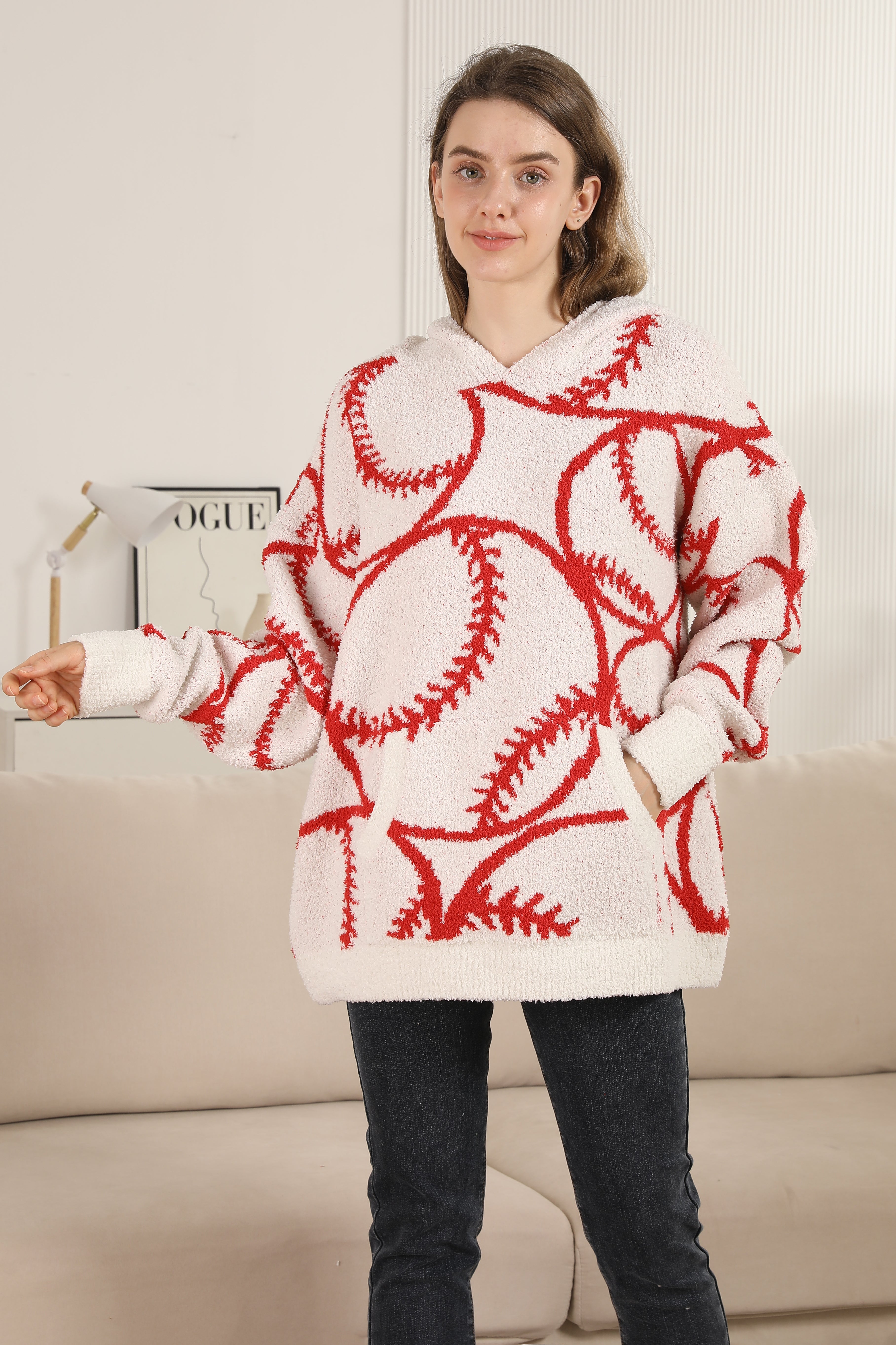 mySundaze Baseball Microfiber Hooded Sweater