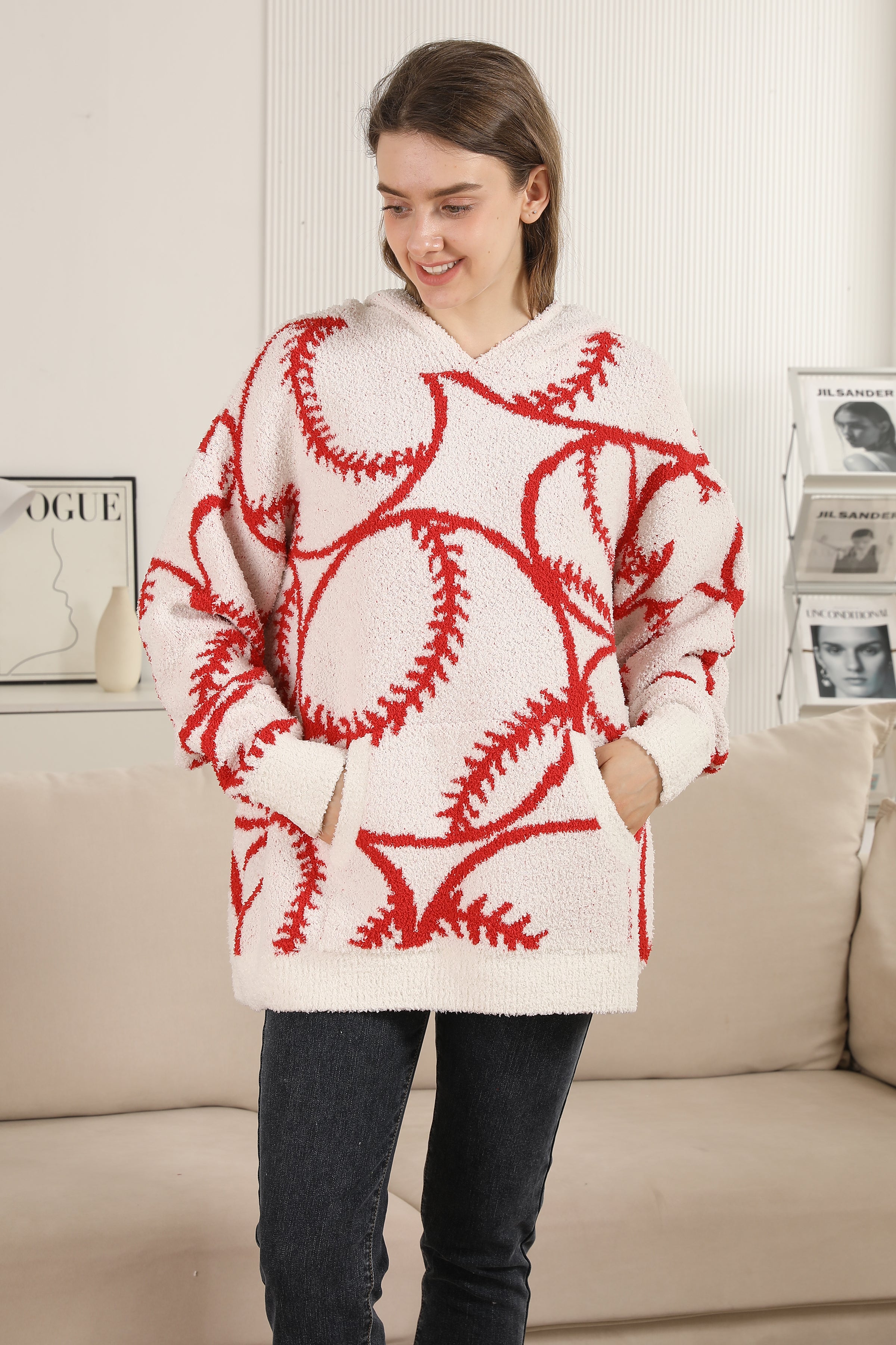 mySundaze Baseball Microfiber Hooded Sweater