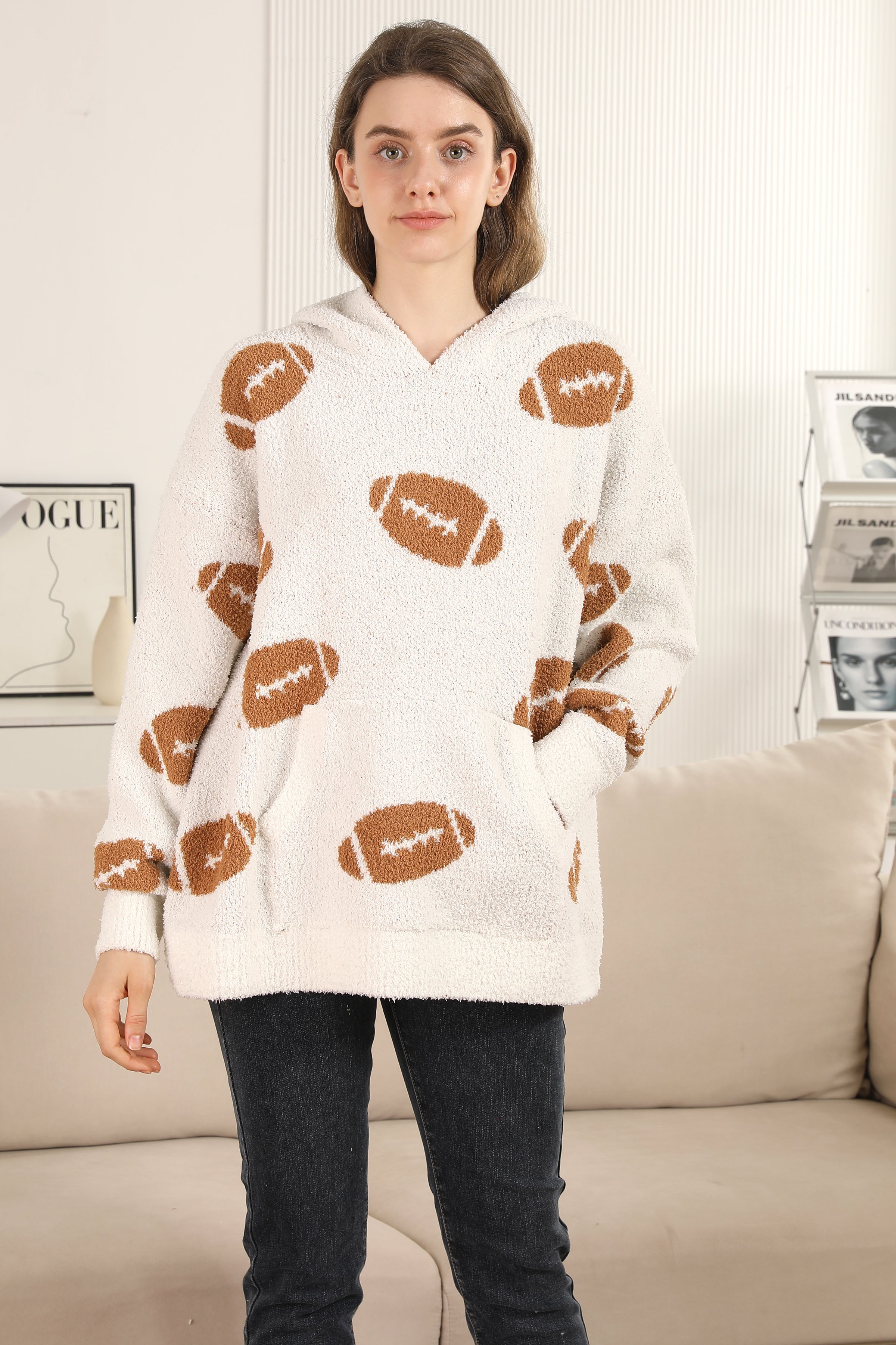 mySundaze Football Microfiber Hooded Sweater