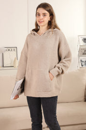 mySundaze Solid Microfiber Hooded Sweater