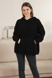 mySundaze Solid Microfiber Hooded Sweater