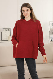 mySundaze Solid Microfiber Hooded Sweater