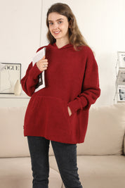 mySundaze Solid Microfiber Hooded Sweater