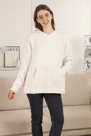 mySundaze Solid Microfiber Hooded Sweater