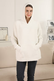 mySundaze Solid Microfiber Hooded Sweater