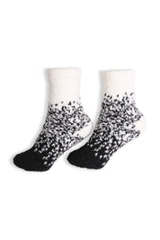 mySundaze Two-Tone Fuzzy Mini Crew Socks Set of 6 Pairs