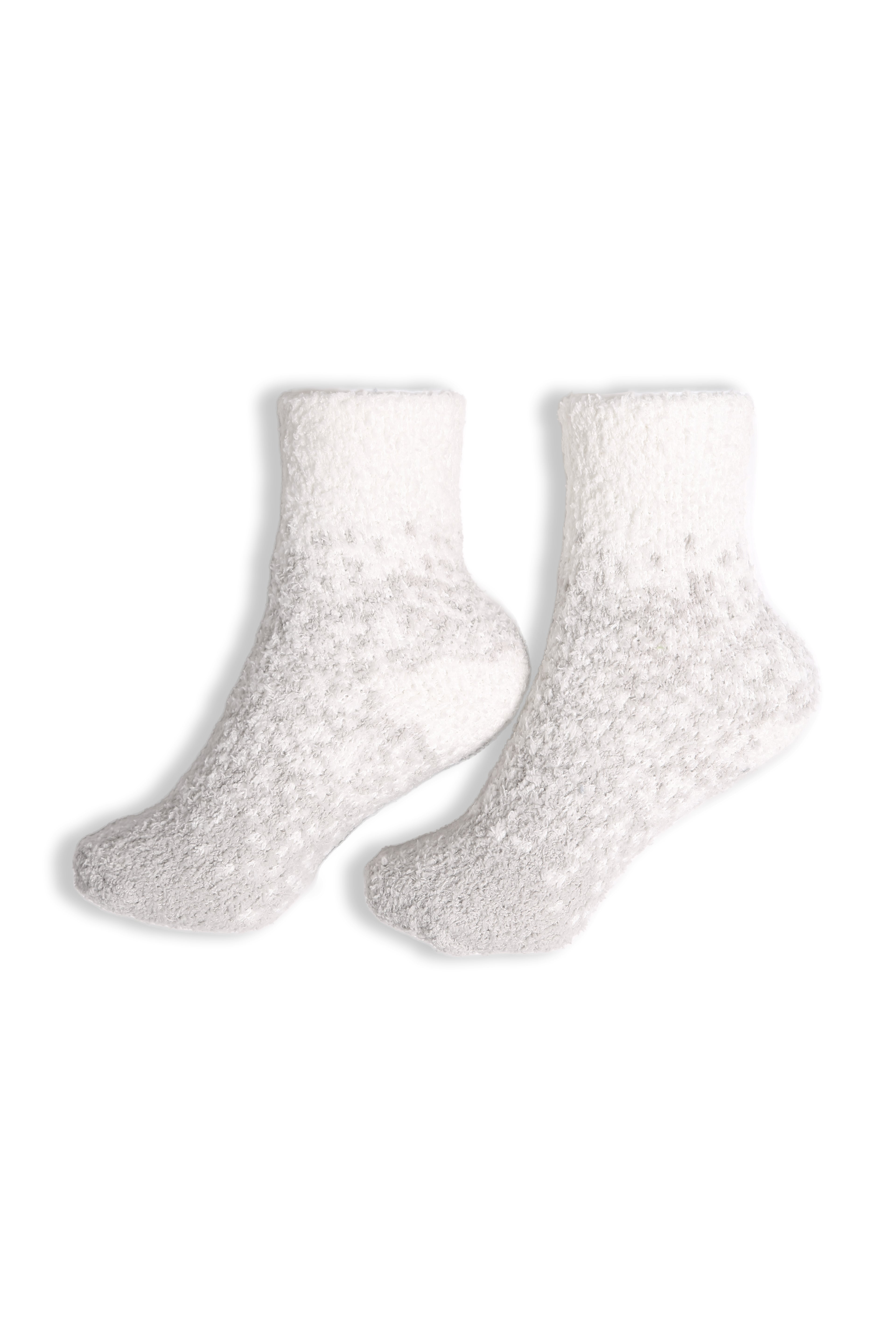 mySundaze Two-Tone Fuzzy Mini Crew Socks Set of 6 Pairs