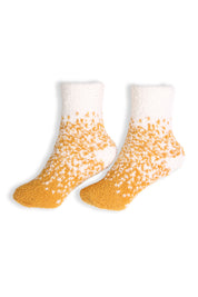 mySundaze Two-Tone Fuzzy Mini Crew Socks Set of 6 Pairs