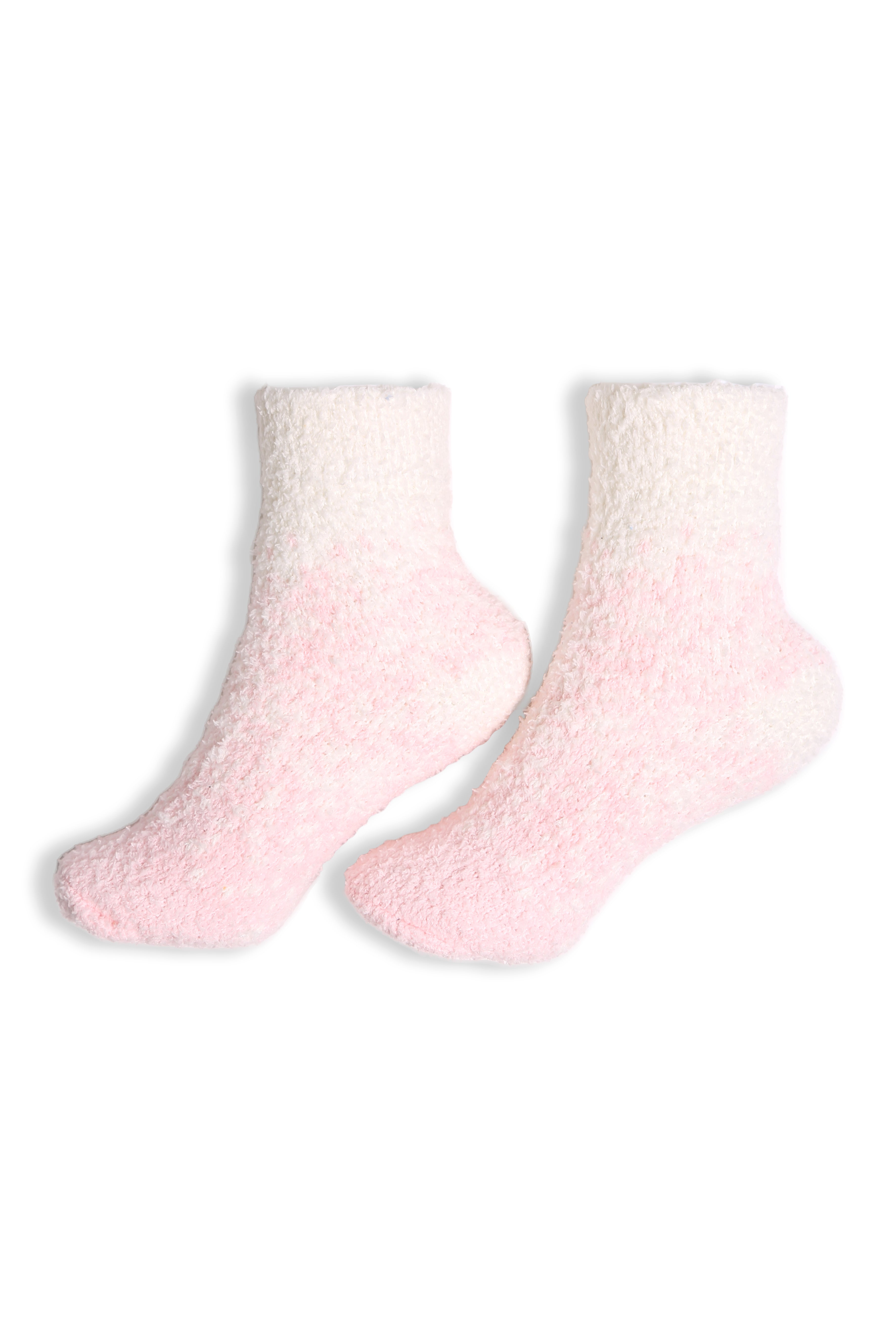 mySundaze Two-Tone Fuzzy Mini Crew Socks Set of 6 Pairs