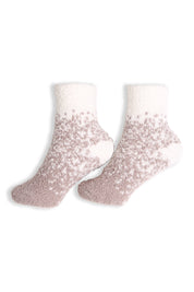 mySundaze Two-Tone Fuzzy Mini Crew Socks Set of 6 Pairs
